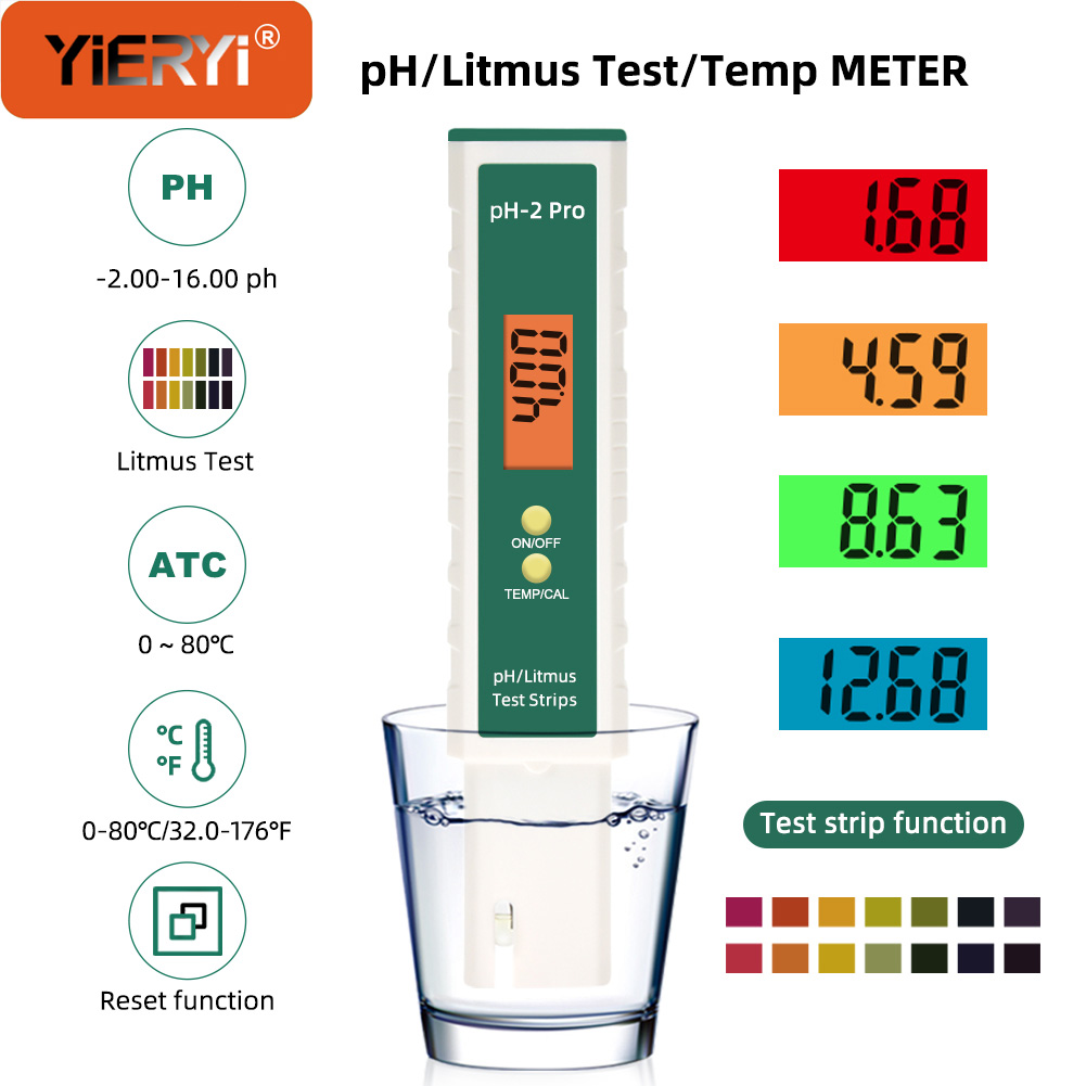 Water Testing Kit - Yieryi Digital PH Meter with LCD
