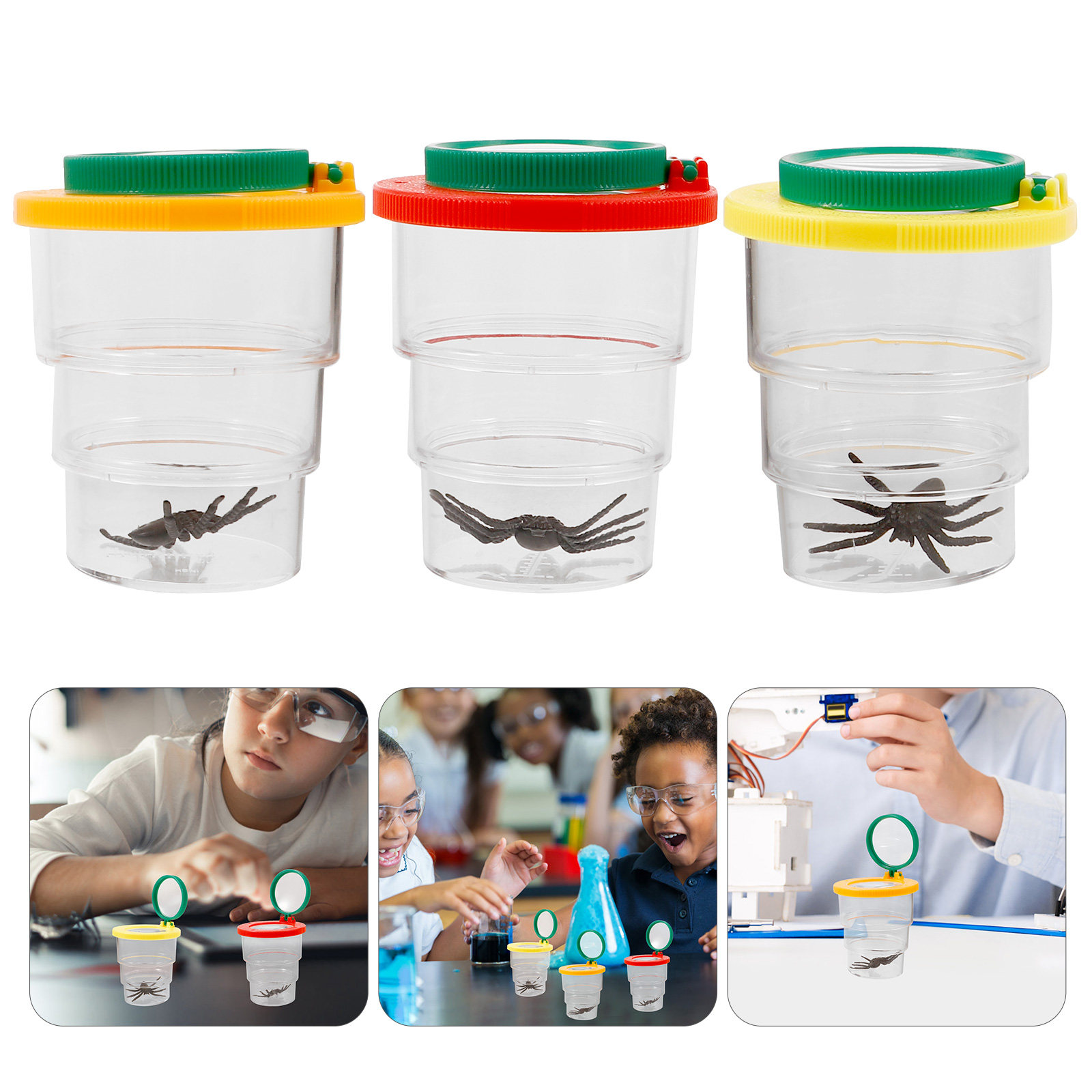 Science Toys - 3Pcs Student Magnifying Observation Box Insect