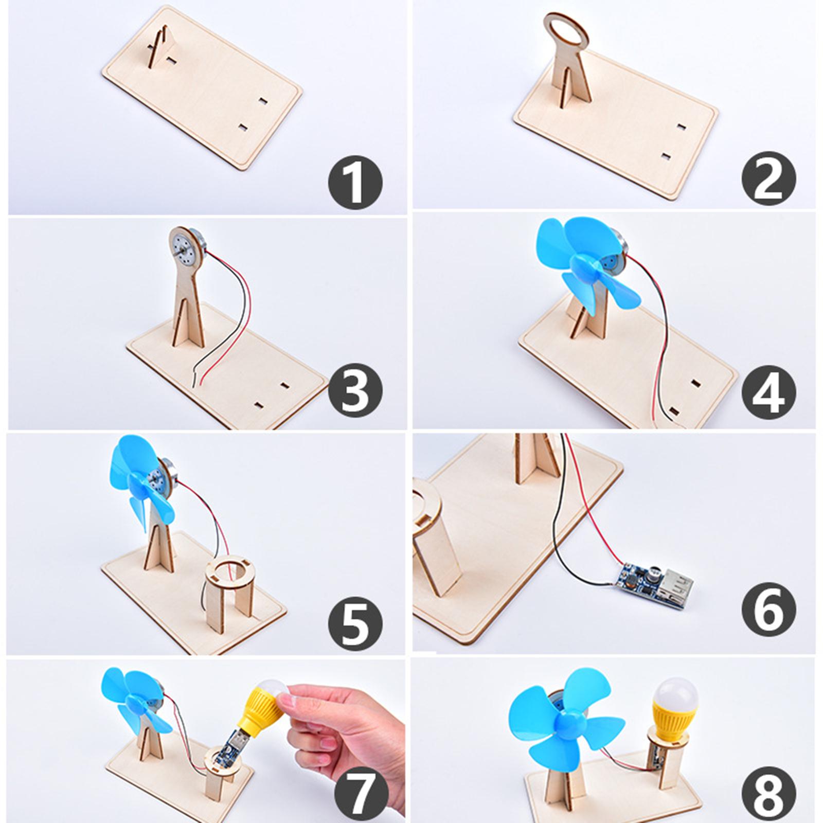 Science Project Kit - DIY Science Project Wind Generator Wooden