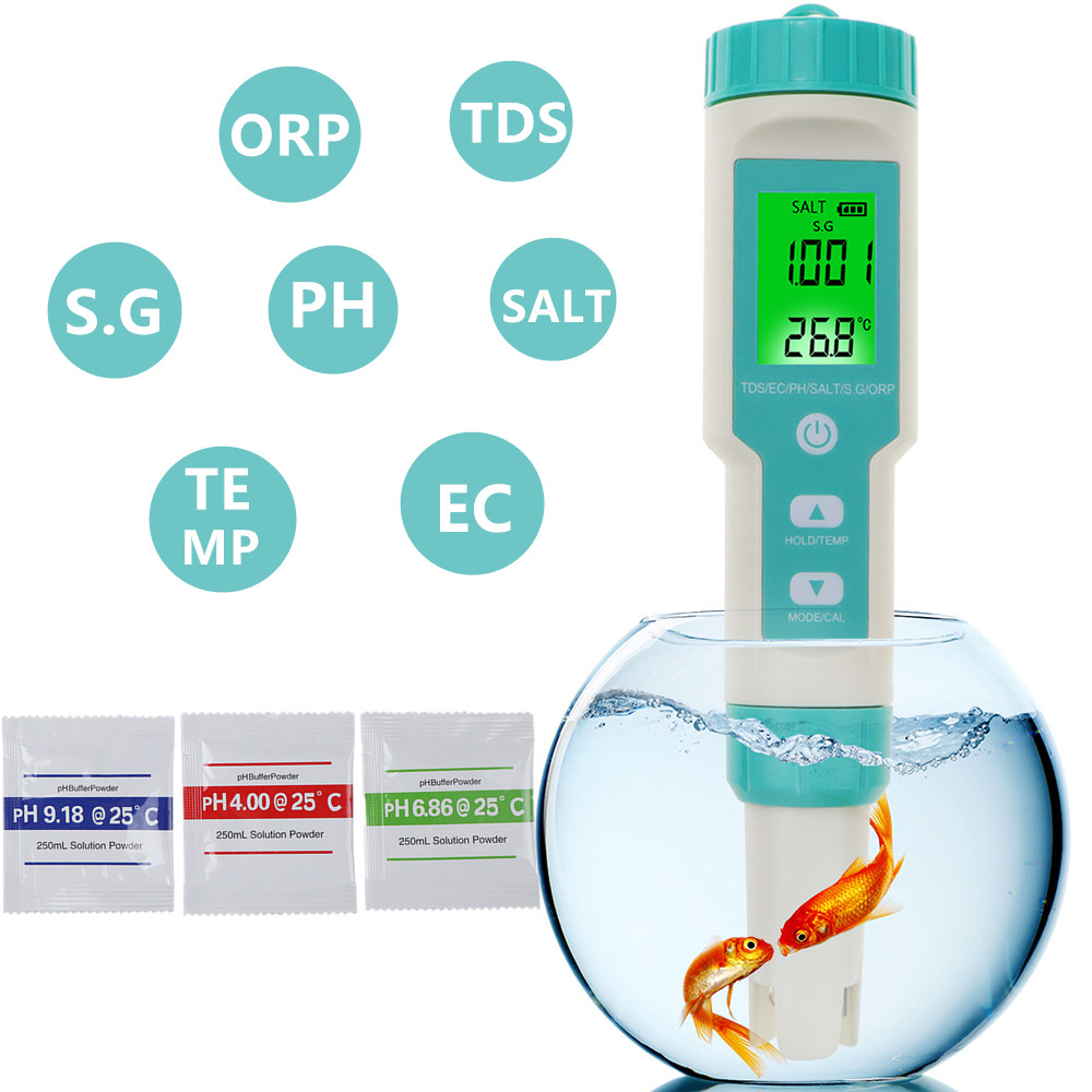 Water Testing Kit - New 7 in 1 Digital Salinity