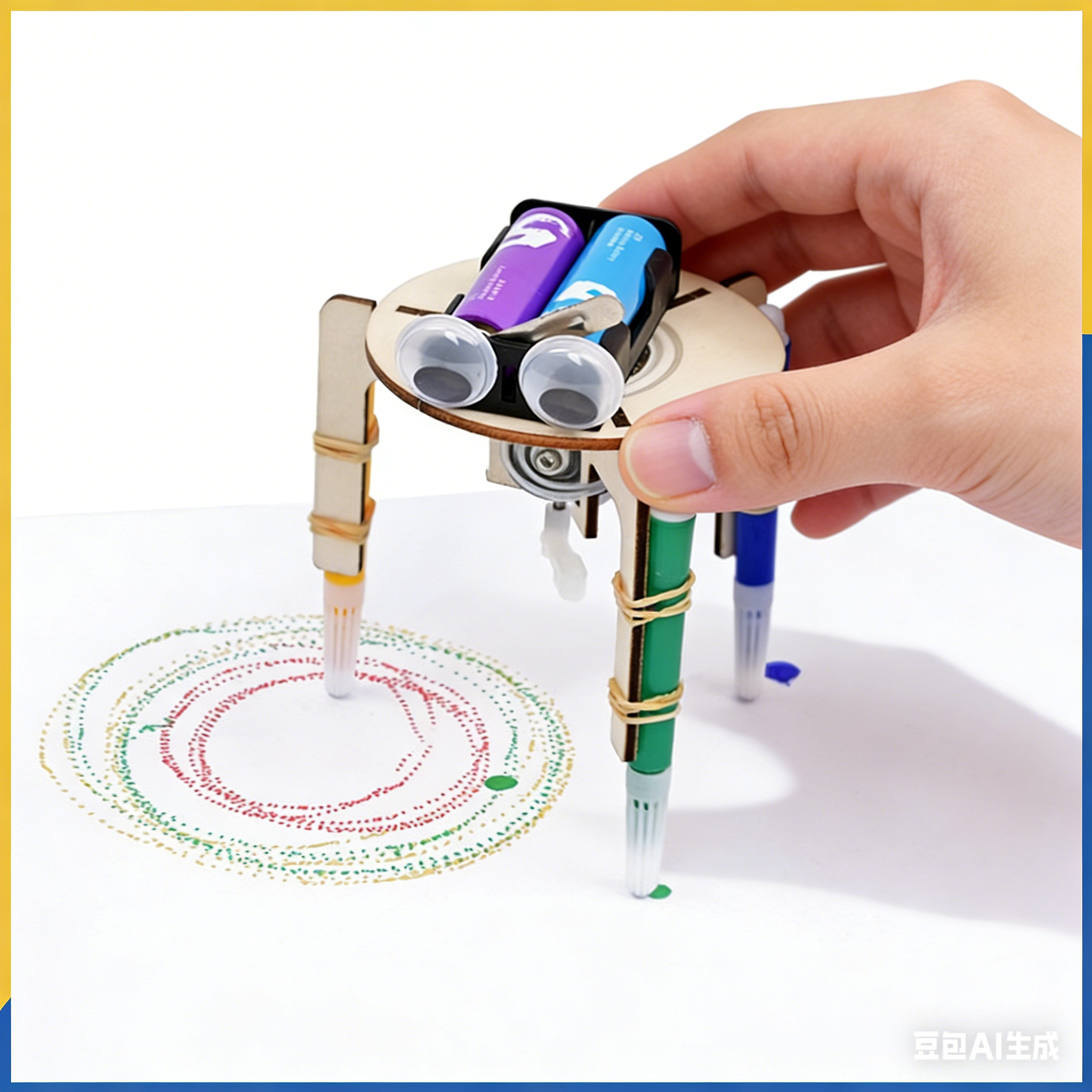Science Project Kit - DIY Electric Vibration Graffiti Robot STEM