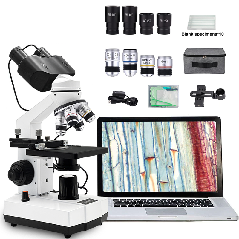 Compound Microscope,40X-2500X, – обзор и цена Microscope Compound 40X
