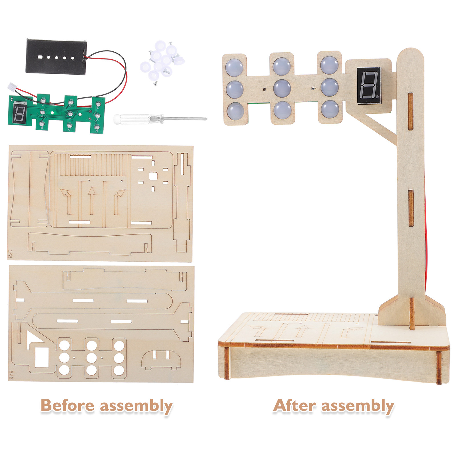 1Set DIY Traffic Signal Light  – обзор и цена Science Project Kit