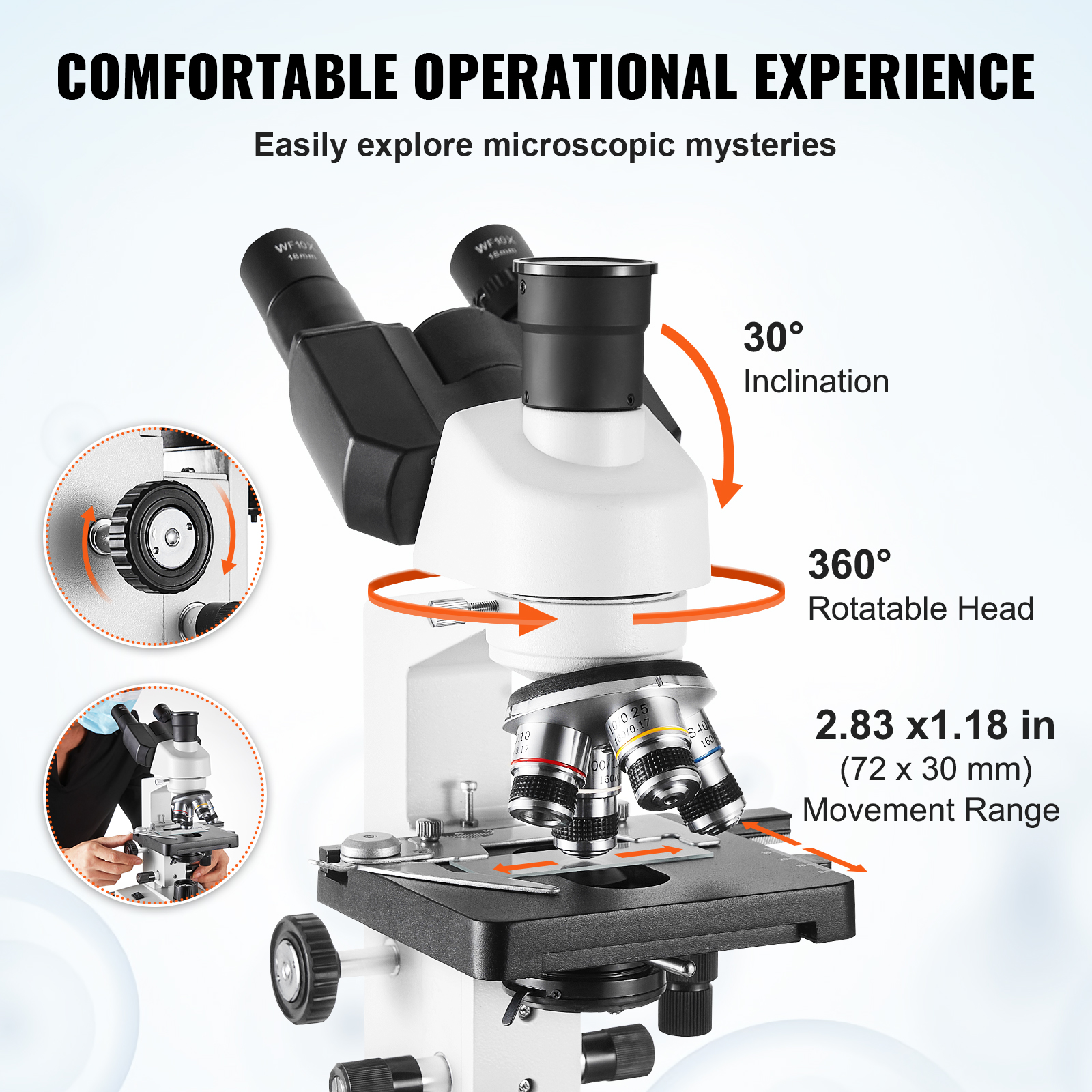 VEVOR Compound Trinocular Micr – обзор и цена Microscope Compound 40X