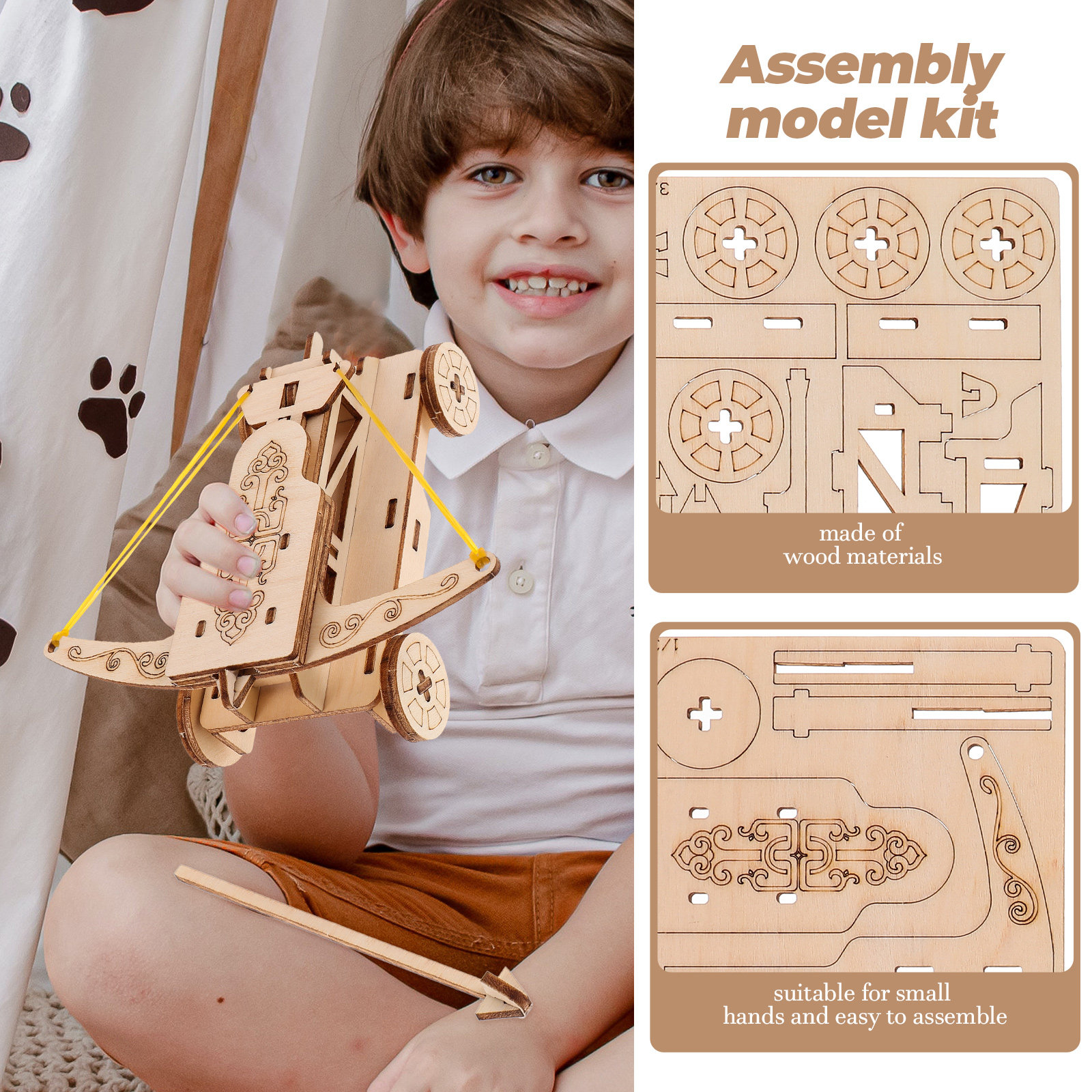 1Set Wooden Catapult Chariot D – обзор и цена Science Project Kit