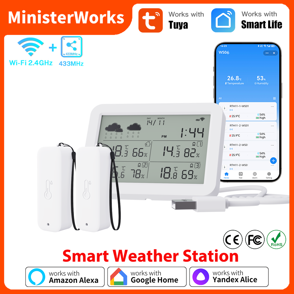 Tuya WiFi Weather Station RF43 – обзор и цена Weather Station Indoor