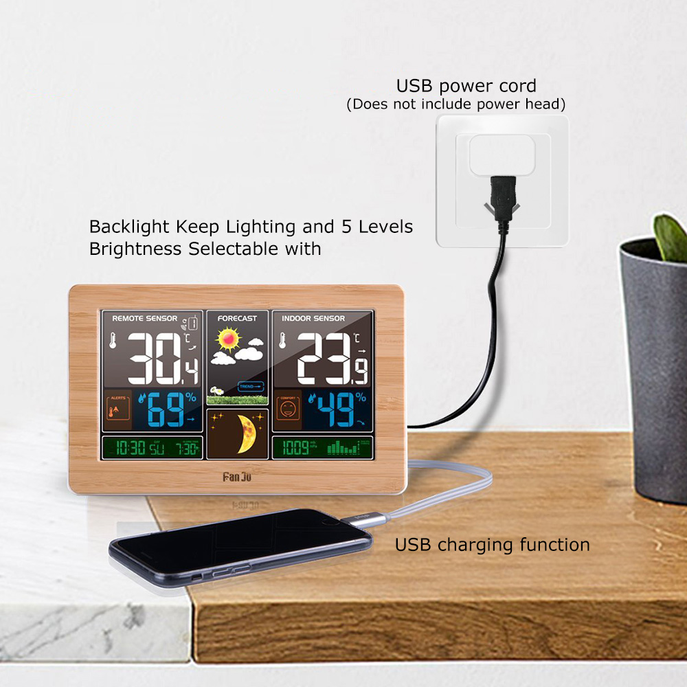 FanJu FJ3378 Digital Alarm Clo – обзор и цена Weather Station Indoor